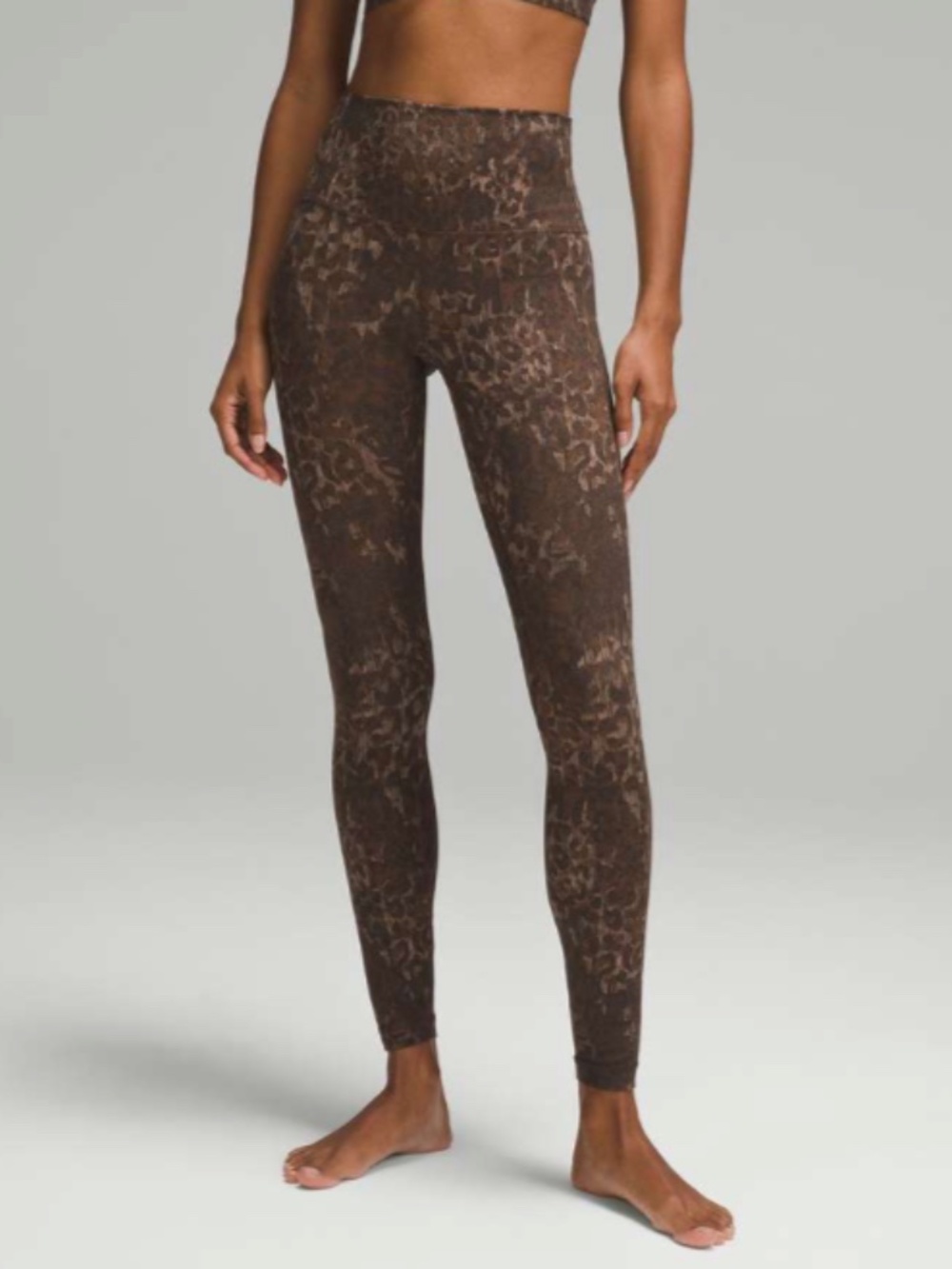 LULULEMON ALIGN HIGH-RISE PANT 28" Lined Truleopard MAX Brown Multi